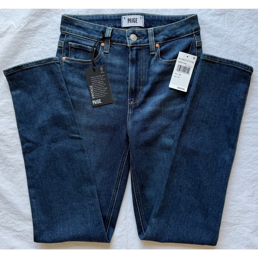 PAIGE NWT GEMMA HIGH RISE CIGARETTE LEG STRETCH SKETCHBOOK JEAN. SIZE 25 - Picture 11 of 14